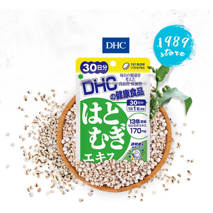 Viên Uống Trắng Da DHC Nhật Bản Chiết Xuất Hạt Ý Dĩ Hatomugi Adlay Extract - 1989Store Phân Phối Chính Hãng