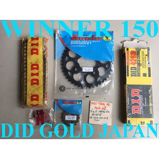 Nhông Dĩa Recto Mẫu Mới Lazer 2 Sên DID Nhật Chính Hãng Xe Winner Sonic Size N 14T-15T-16T DĨA 43T- 44T