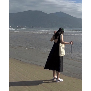 Đầm MAXI đen hở lưng