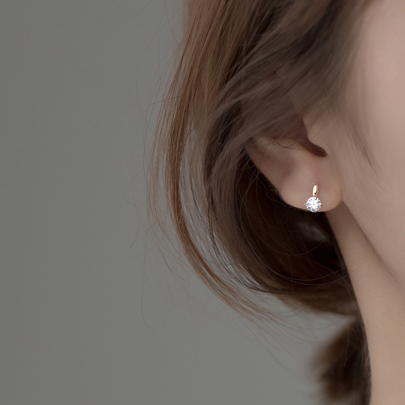 Bông tai mạ bạc 925 đơn giản thanh lịch thời trang