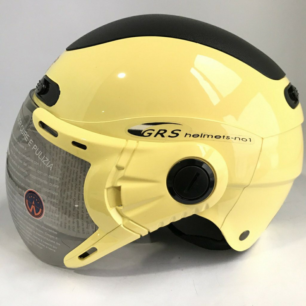 Mũ bảo hiểm nửa đầu có kính grs102k