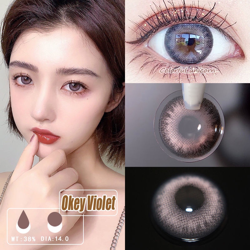 Kính áp tròng Colorhunter Dùng 1 Năm 14.0mm 0 - 8 Độ 1 cặp YXW