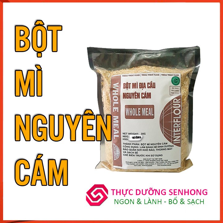 Bột mì nguyên cám Dia Cau 1kg Whole wheat flour