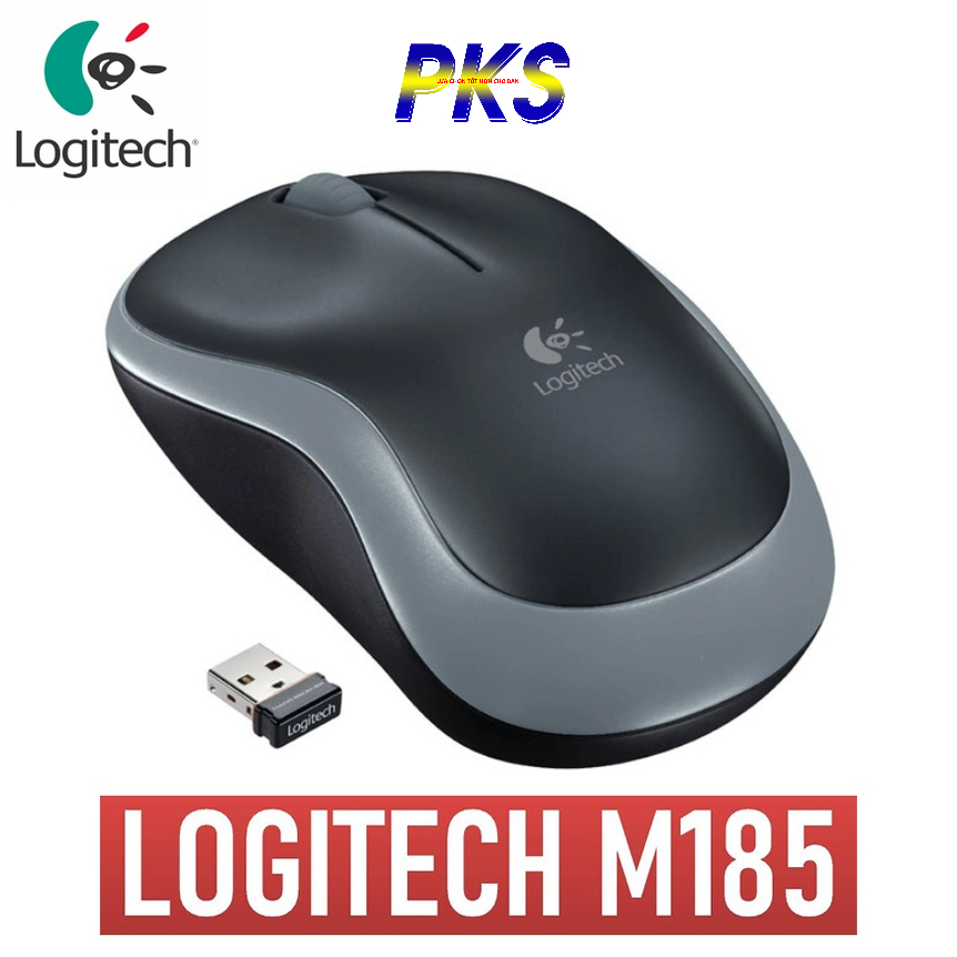 Chuột máy tính không dây Logitech M185 - Hàng chính hãng