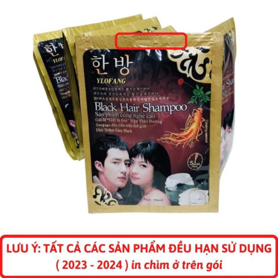 Dầu gội đầu đen tóc tigi, dầu xả - Dây 10 gói, an toàn, dễ sử dụng, hiệu quả cao . .. ... ,