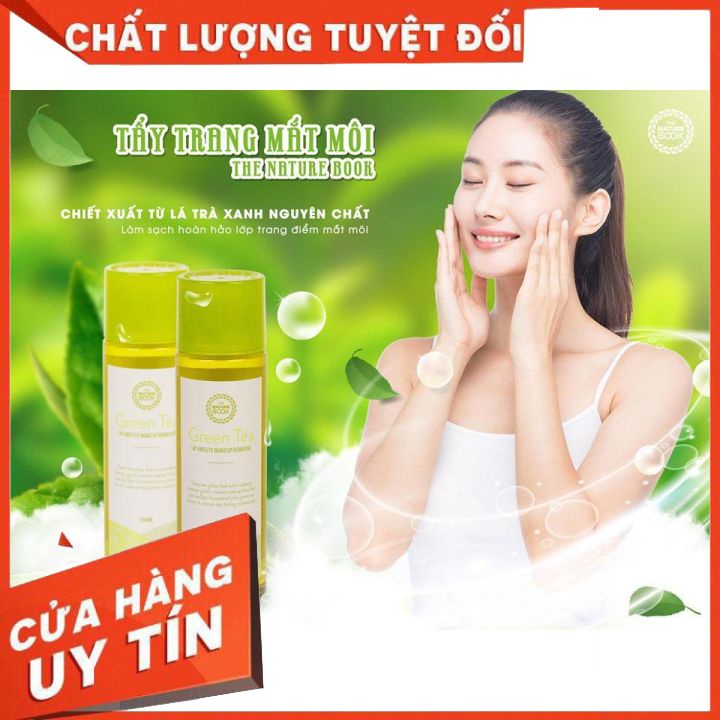 Tẩy Trang Mắt Môi Chiết Xuất Trà Xanh Green Tea Lip And Eye Makeup Remover- Tạm biệt môi thâm