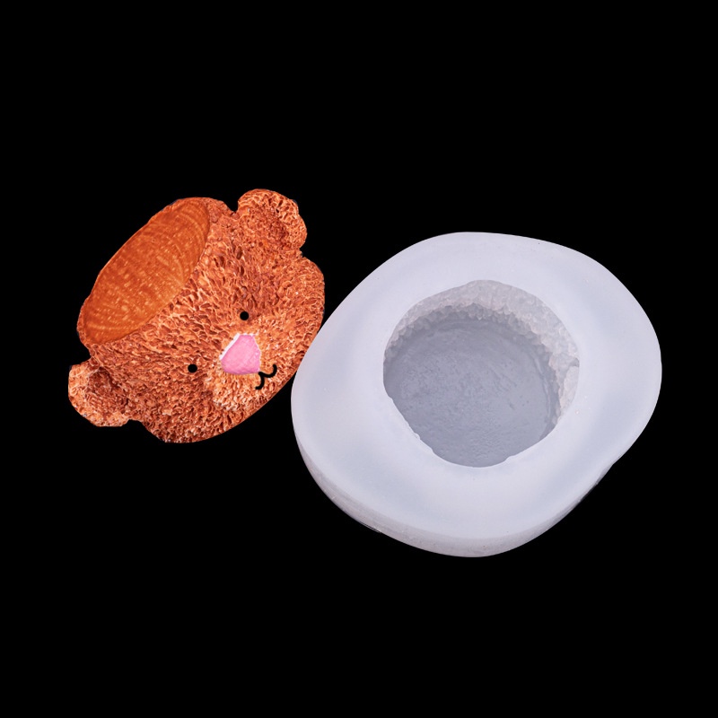 Khuôn Làm Bánh Chất Liệu Silicone Hình Đầu Gấu Dễ Thương