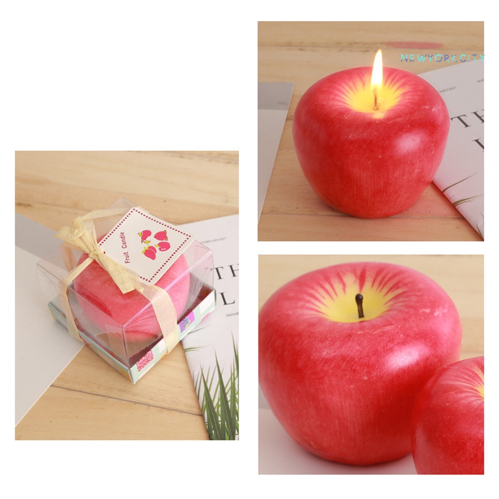 Nến Thơm Trái Cây Màu Đỏ Lâu Trôi Trang Trí Giáng Sinh