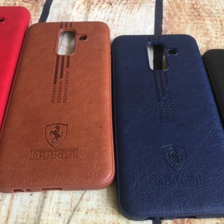 Ốp lưng Samsung J8 Plus 2018 - Giả da Cao cấp Ferrari - Sang Trọng - Tinh Tế