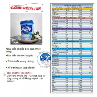 Sữa bột Milky AuZ số 1 850g