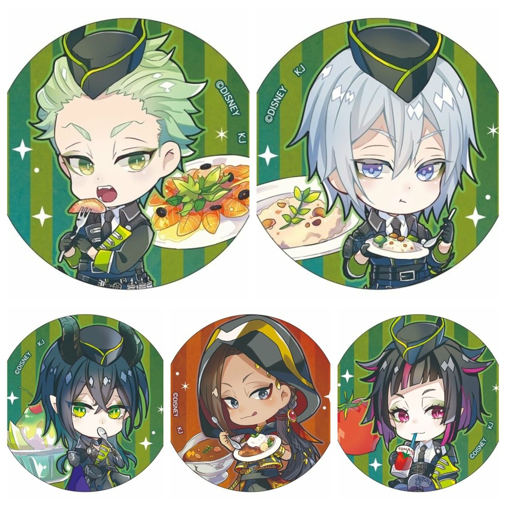 (ĐỒ ĂN) Huy hiệu IN HÌNH Twisted-Wonderland game chibi dễ thương tiện lợi