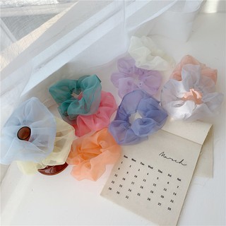 Cột Tóc Vải Scrunchies - Dây Buộc Tóc Vải Voan Kính Cho Nữ