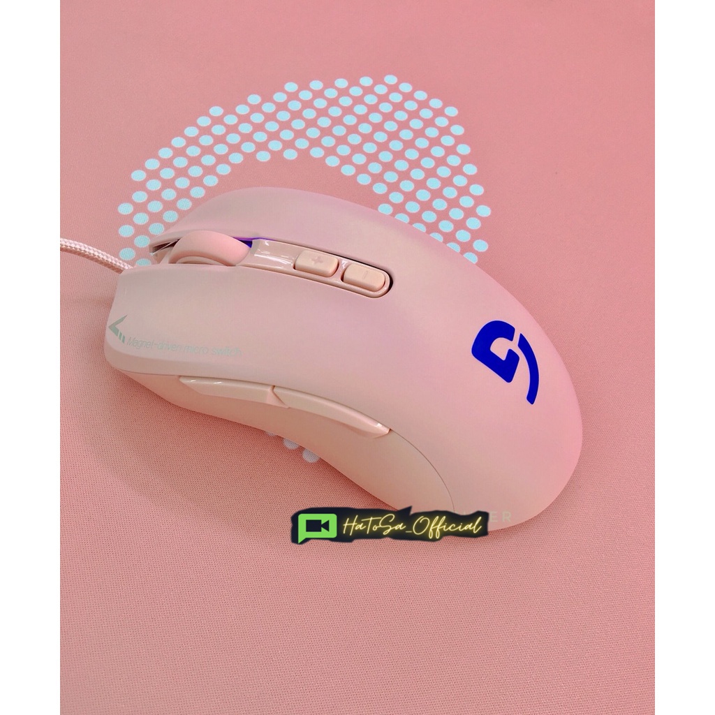 Chuột Máy Tính Gaming Fuhlen G90 Pink - Chuột Chơi Game giá rẻ Fuhlen G90 nút bấm bất tử led RGB