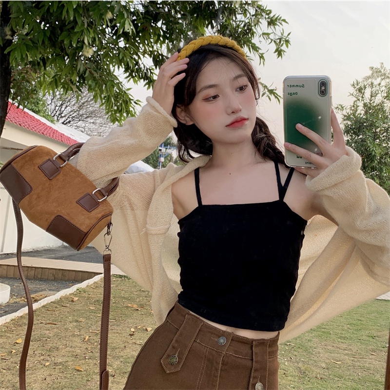 Áo Dệt Kim Mỏng Thời Trang Mùa Hè Dành Cho Nữ