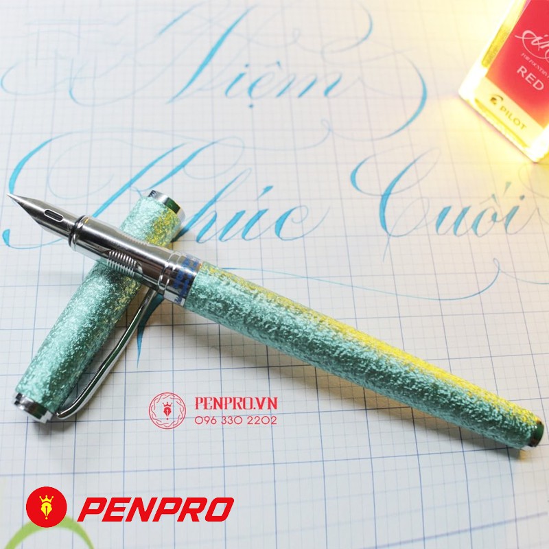 Bút Máy Owen 05 Ngòi Lá Tre Calligraphy Tự Tạo Thanh Đậm Có Hộp Đi Kèm , Tặng Kèm Ngòi Calligraphy