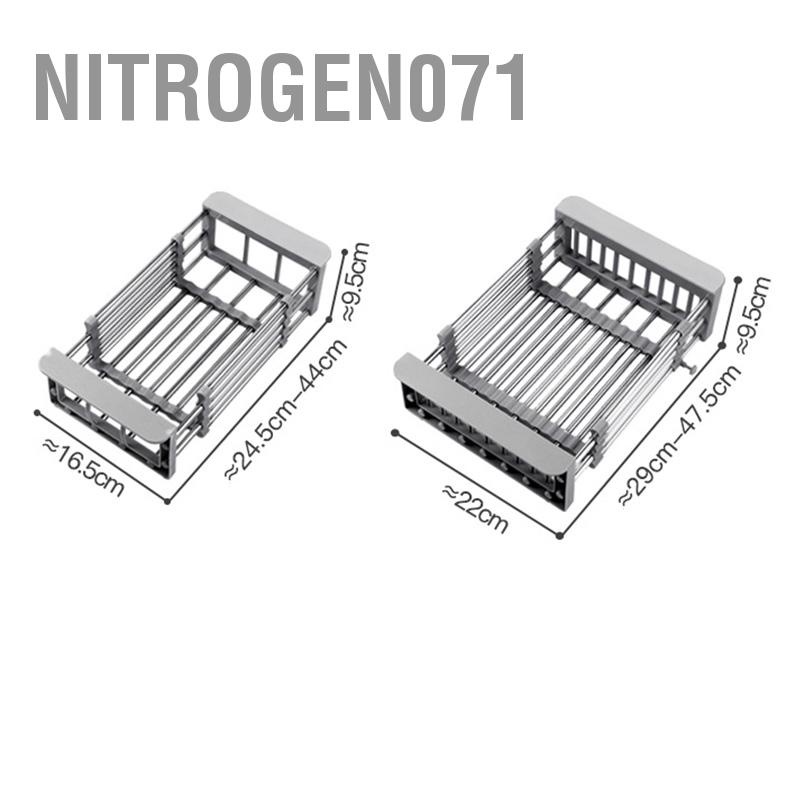 Nitrogen071 Trên bộ lọc bồn rửa Thiết kế bằng thép không gỉ có thể thu vào chịu tải mạnh Chậu chén cho các món ăn rau củ quả