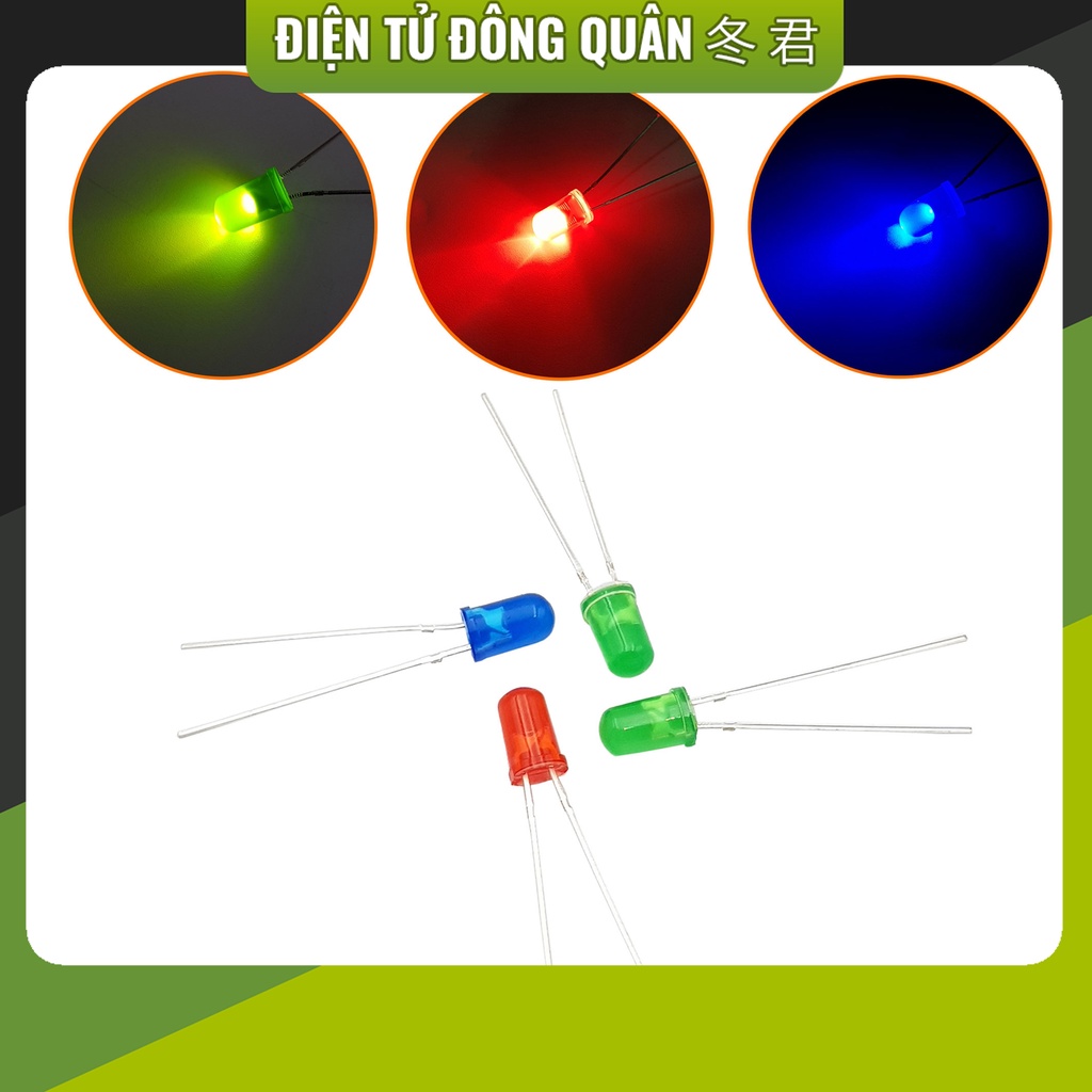 [HCM] Led phủ màu 5mm (10 con)