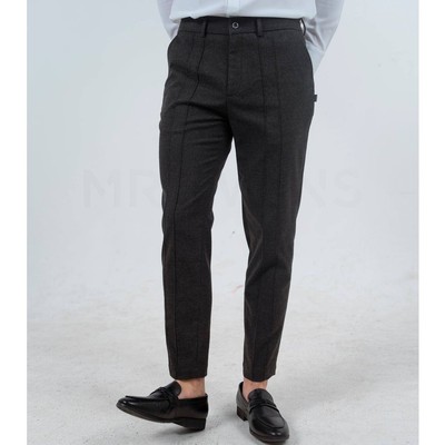 Quần Âu Nam Màu Xám/Đen Hai Ly Vải Cotton Thương Hiệu Mr Twins