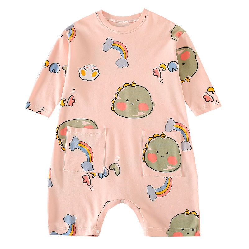 Bộ Đồ Ngủ Liền Thân Tay Dài Phong Cách Công Chúa Mùa Xuân Thu Mới Cho Bé Gái