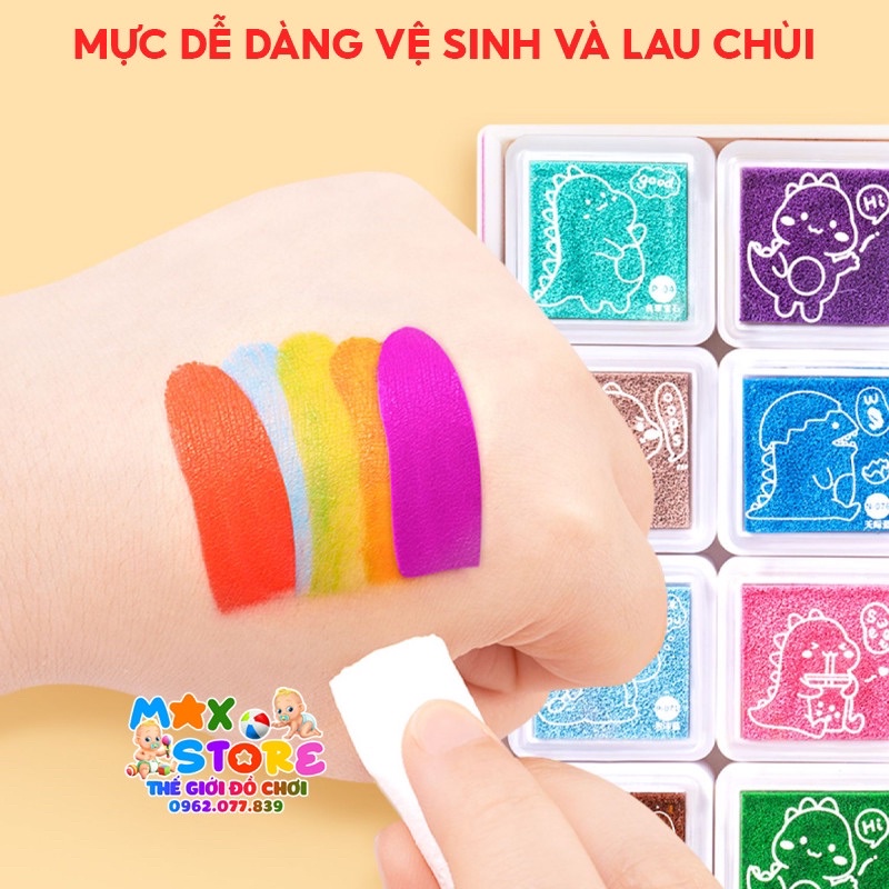 Combo 24 Màu Vẽ Vân Tay DIY Kèm 30 Trang Tranh Vẽ Xinh Xắn Cho Bé Yêu Sáng Tạo Nghệ Thuật