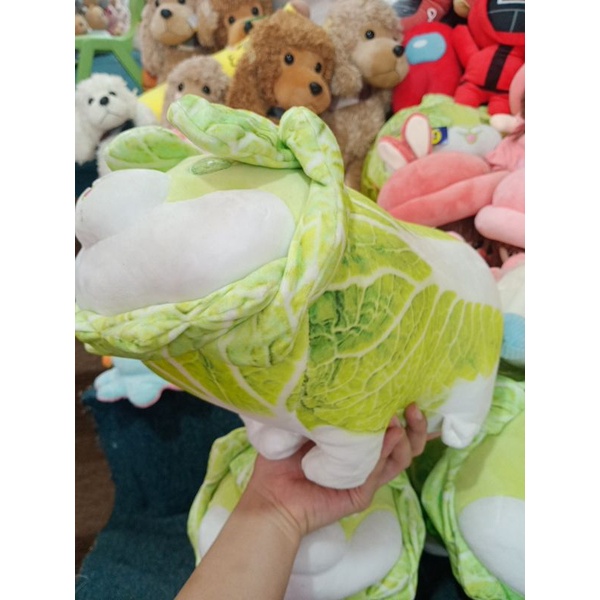 Gấu Bông Chó Bắp Cải Thỏ Băp Cải Màu Xanh Lá Siêu Mềm Mịn _ Unishop
