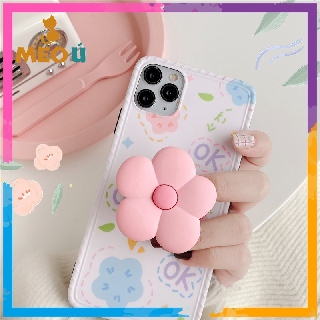 Ốp iPhone Hoa Kèm PopSockets iPhone 7Plus/8Plus/X/Xs Max/11/11 Pro Max - ốp iphone