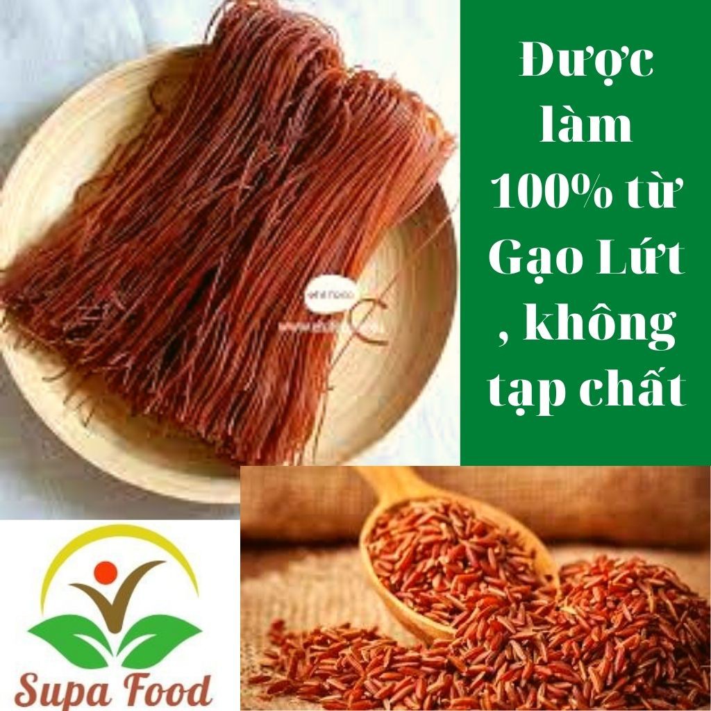 Bún Gạo Lứt Đỏ  - BÚN Khô Thực Dưỡng Cao Cấp Làm Từ GẠO NỨT - bún huyết rồng- Alokids TB