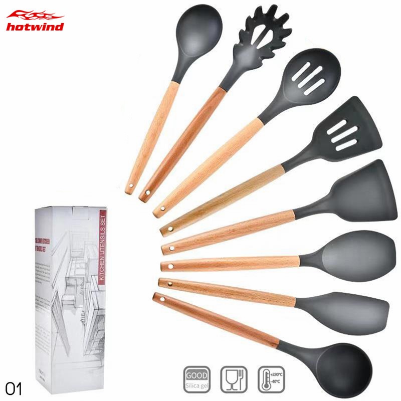 Dụng cụ nhà bếp đầu silicon chống dính