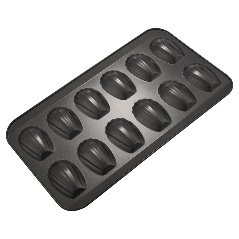 Bộ 2 Khuôn Nướng Bánh 12 Ô Chống Dính Màu Đen Tiện Dụng Cho Lò Vi Sóng