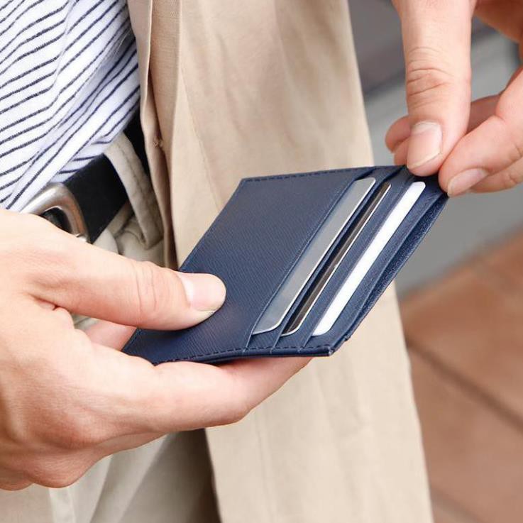 [DA THẬT] Ví mini nữ, ví nam Bóp Cardholder ZERO Da Saffiano Nhập Khẩu Cao Cấp Chống Thấm Nước Unisex