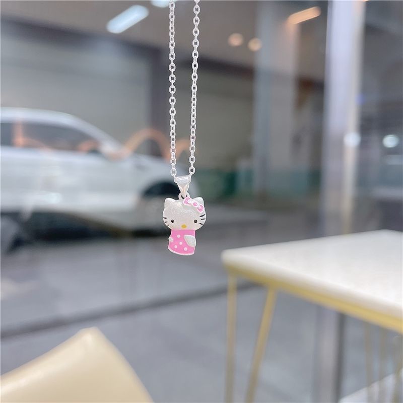 Dây Chuyền Bạc S925 Mặt hello kitty Dễ Thương Dành Cho Nữ