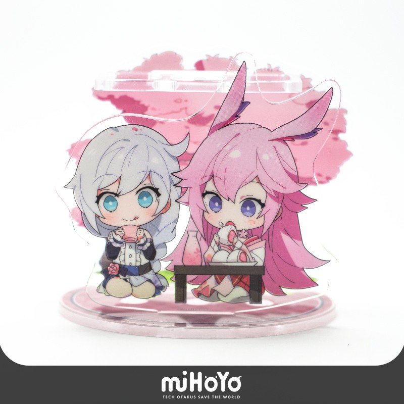 Mô hình Standee Acrylic cắm bút Cooking with Valkyrie Chibi Honkai Impact 3