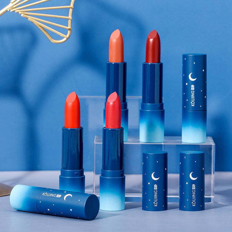 Son môi KOUJING dưỡng ẩm không phai màu lâu trôi thiết kế vỏ lấp lánh đẹp mắt