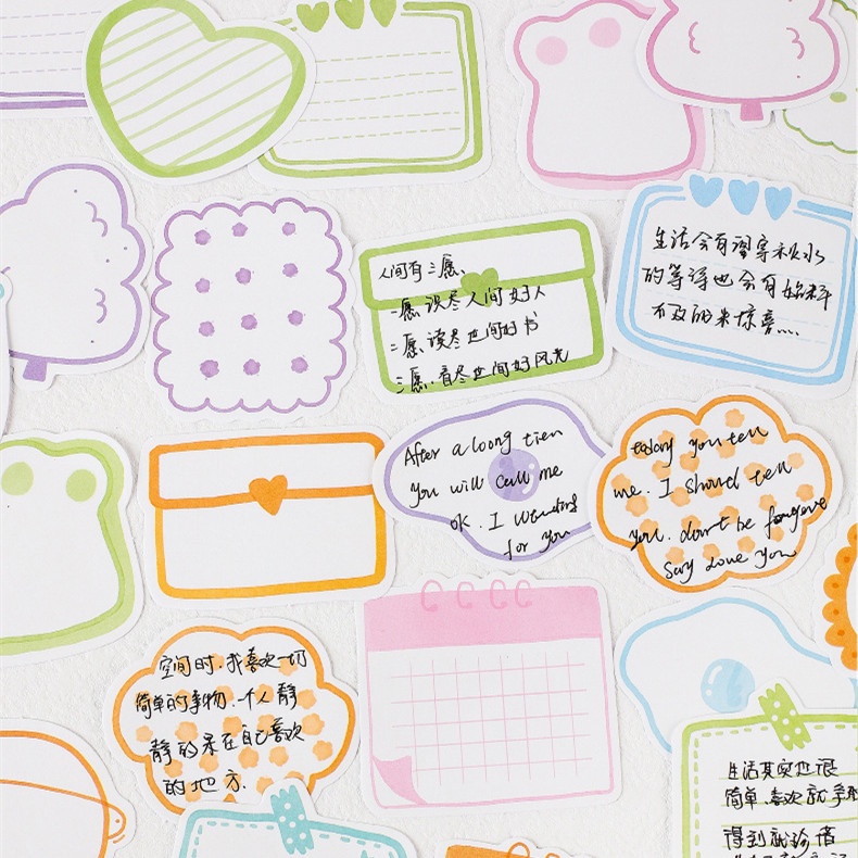 Set 30 Tờ Giấy Ghi Chú Họa Tiết Dễ Thương Tiện Dụng