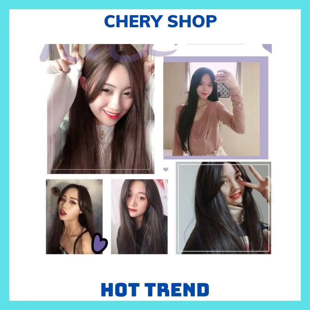 Tóc giả nữ đẹp ❤️❤️ FREESHIP ❤️❤️ nguyên đầu thẳng 2 mái hất cúp kèm ảnh thật mã 2061