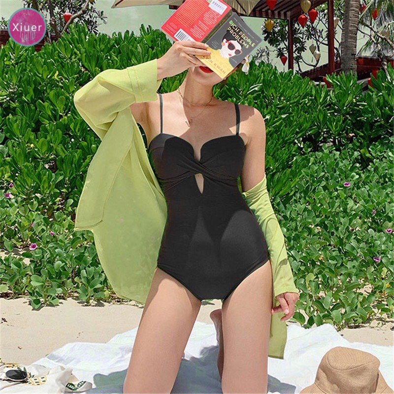 Xiuer gợi cảm bó sát áo tắm một mảnh cao eo, đồ bơi màu sắc ngoài vai màu sắc # x24 | BigBuy360 - bigbuy360.vn