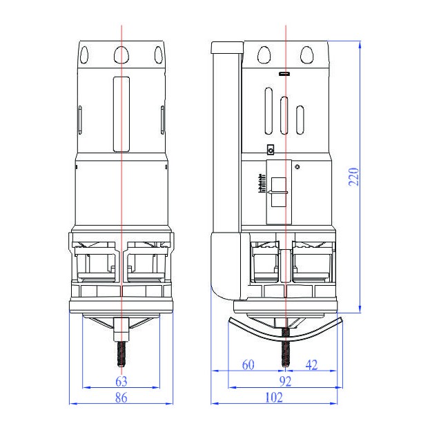 Cụm xả 2 nút nhấn Smart Round FV18/FV22 dùng cho thùng nước (két nước) bồn cầu 1 khối-trụ xả cố định 260mm và 220mm