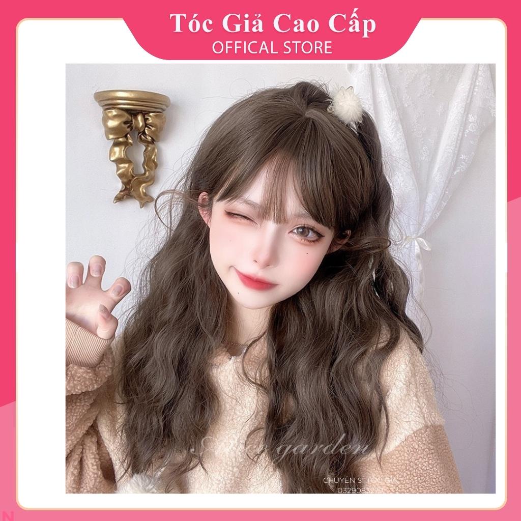 Tóc giả nguyên đầu xù omber hồng ❤️FREESHIP❤️ mã 8184