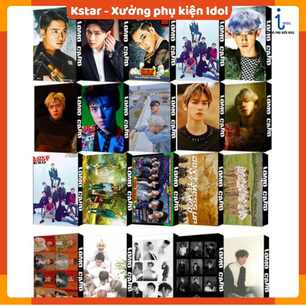 LOMO card ảnh EXO CHANYEOL BAEKHYUN SEHUN