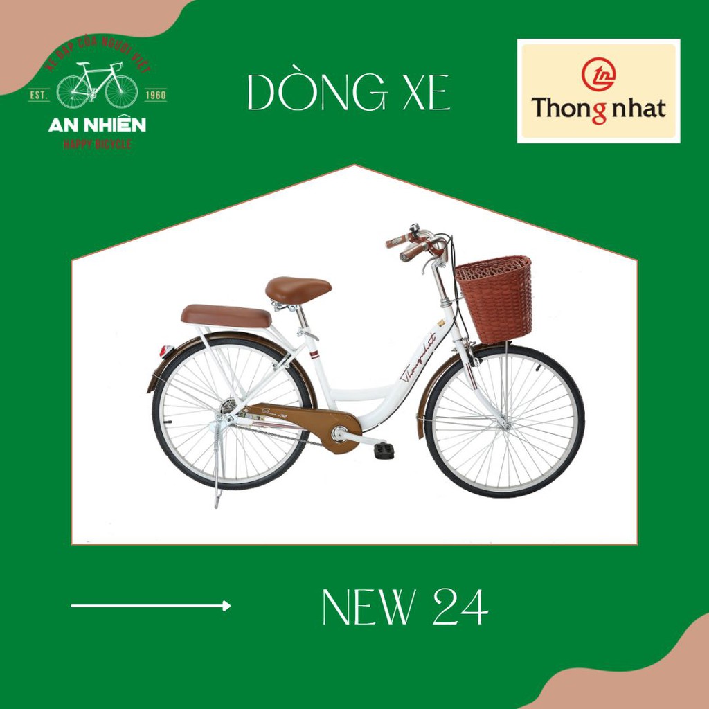 Xe đạp nữ Thống nhất - Xe dáng NEW cỡ 24 - New 24