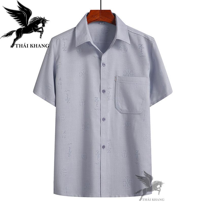 [Mã FAMAYMA2 giảm 10K đơn 50K] Sơ mi nam trung niên vãi đũi mềm siêu mát sơmi nam hoạ tiết đẹp Size 50-85kg | BigBuy360 - bigbuy360.vn