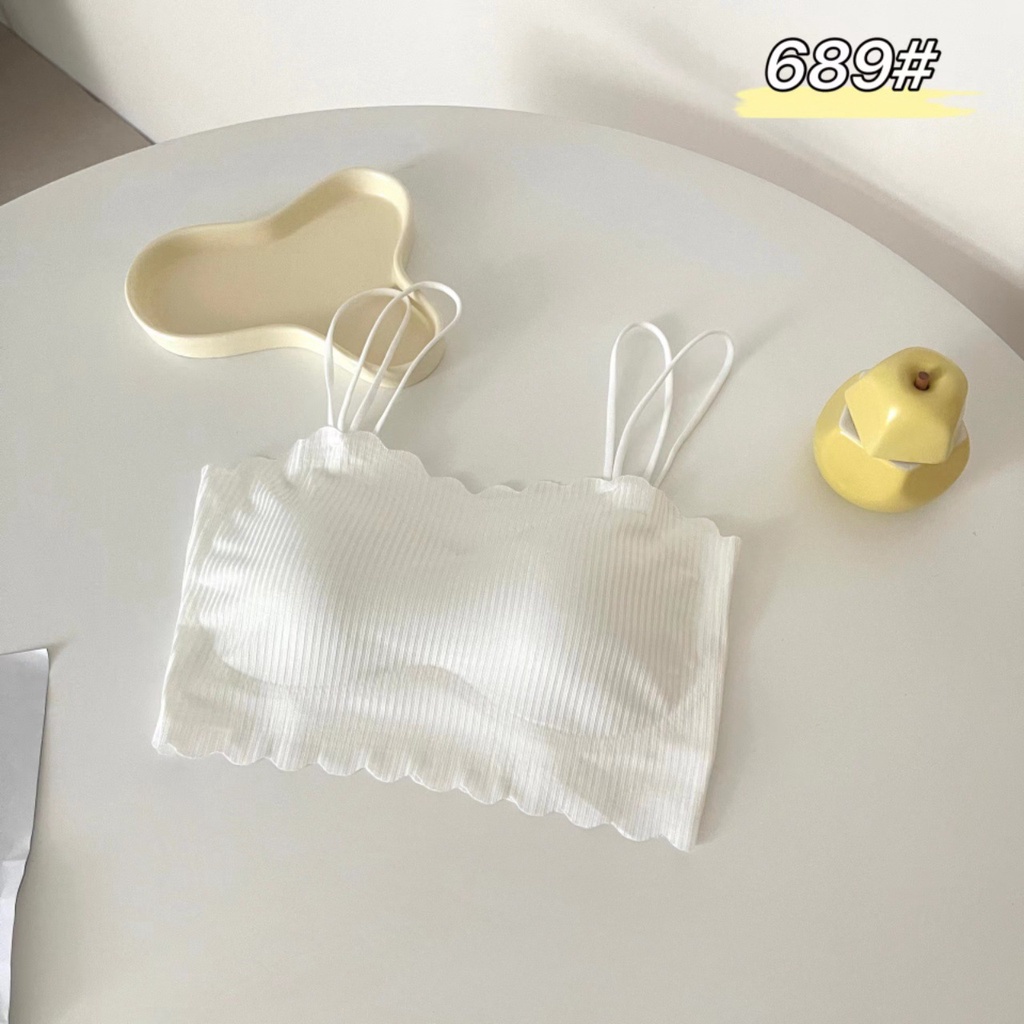 Áo Ngực Lót Lụa Lạnh Mỏng Không Gọng Thép Không Đường May Có Đệm Ngực Lưng Đẹp Mắt Thoải Mái Cho Nữ Sinh