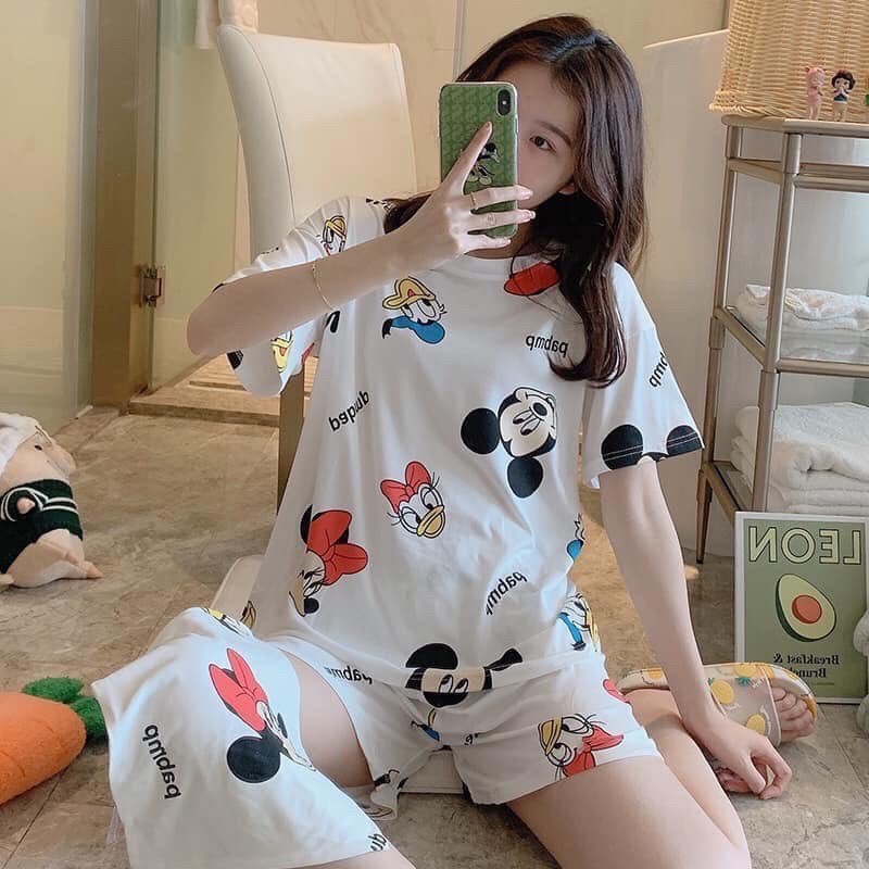 [Hàng Quảng Châu] Bộ Đồ Ngủ Nữ Họa Tiết Hoạt Hình Siêu Cute Dễ Thương Cho Nữ[Mua 5 tặng 1