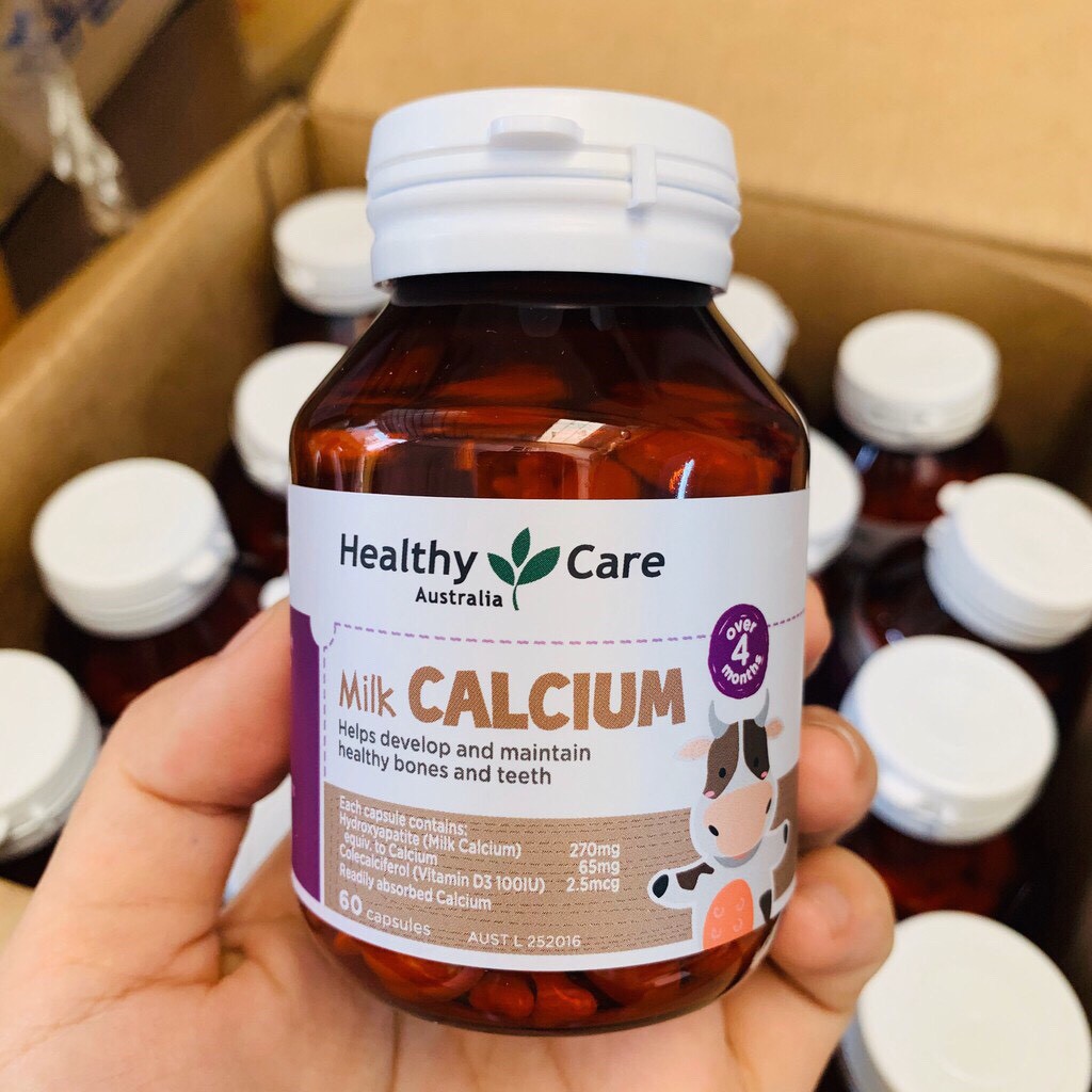 Canxi Sữa Milk Calcium Healthy Care 60 viên - Xuất xứ Úc