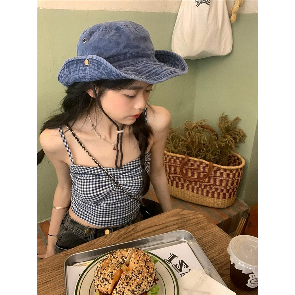 Áo Dây Sọc Ca Rô Dáng Ôm Thời Trang Dạo Phố Thanh Lịch 63709