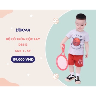 1-5Y Bộ cộc tay bé trai cổ tròn Dokma DB613