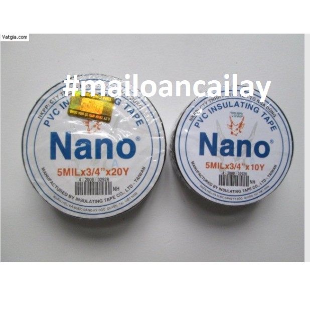 BĂNG DÍNH ĐIỆN NANO,BĂNG KEO CÁCH ĐIỆN (GIÁ 10 CUỘN)