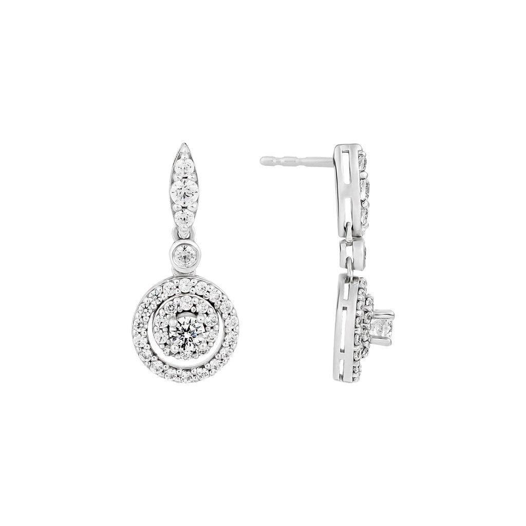 Bông tai bạc đính đá ECZ PNJSilver XMXMW000029