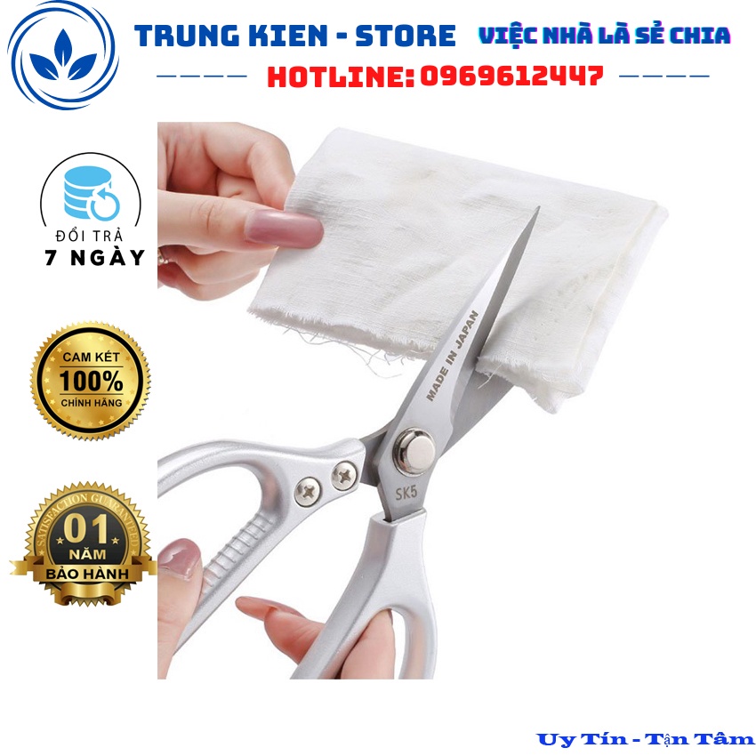 kéo làm bếp đa năng SK5 – Lưỡi thép cứng, sắc béncắt gà,vịt , giấy vải, chuyên dụng.