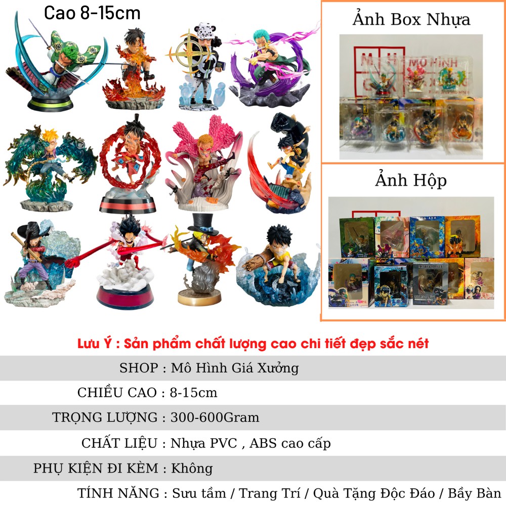 Mô Hình One Piece Luffy , ACE , Sabo , Zoro , Marco, Doflamingo , Boa hancock , Mihawk , Puma Cao 11cm  -Tượng Figure